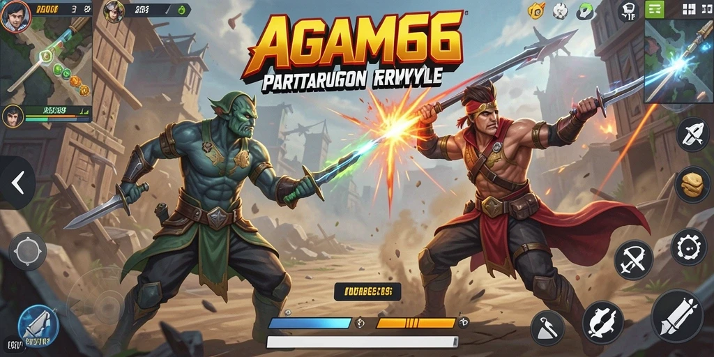 Tangkapan layar gameplay seru dalam AGAM66 memperlihatkan aksi Battle Royale yang mendebarkan.