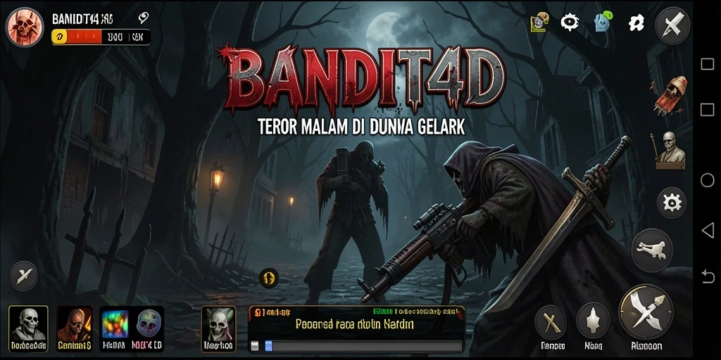 Tampilan gameplay BANDIT4D yang menegangkan dan mencekam.