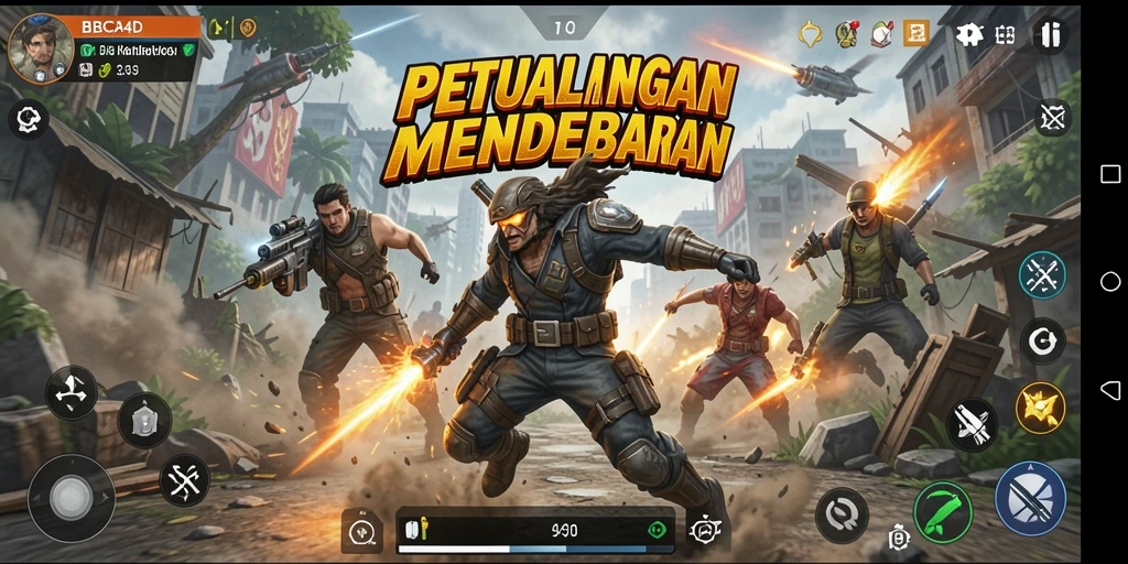 Tampilan gameplay seru dan mendebarkan dari BBCA4D.