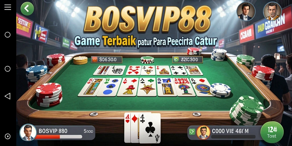 Screenshot gameplay menampilkan keseruan bermain Gaple di BOSVIP88.