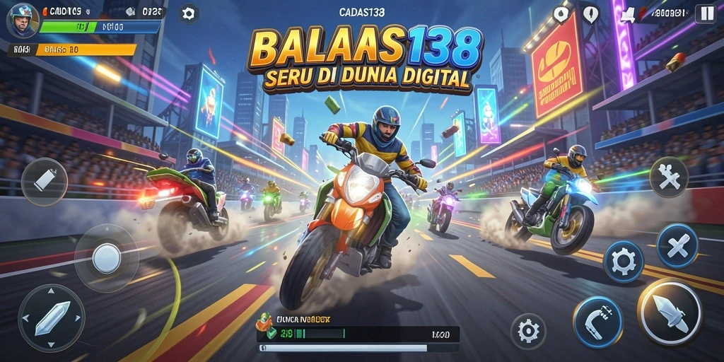 Tampilan gameplay seru <strong>CADAS138</strong> saat balapan dengan teman-teman.