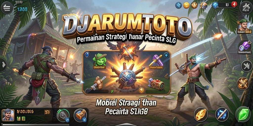 Screenshot gameplay DJARUMTOTO menunjukkan pertarungan strategis yang mendebarkan.