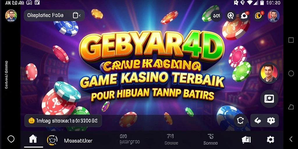 Tampilan screenshot GEBYAR4D dengan gameplay Kasino yang menarik.