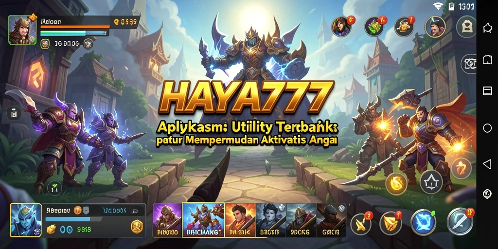 Tampilan antarmuka utama HAYA777 dengan fitur Utility yang menarik.