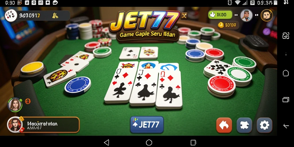 Tampilan gameplay seru dalam permainan Gaple JET77.