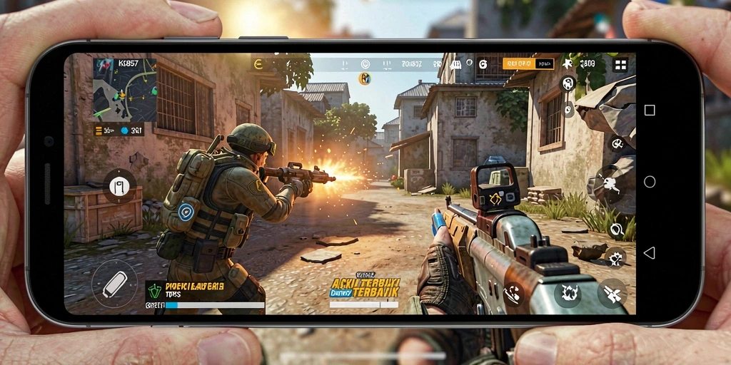 Tampilan gameplay seru di KO857 dengan aksi tembak-menembak.