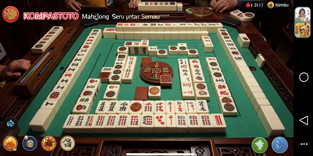 Tampilan screenshot gameplay <strong>KOMPASTOTO</strong> dengan strategi Mahjong yang seru.