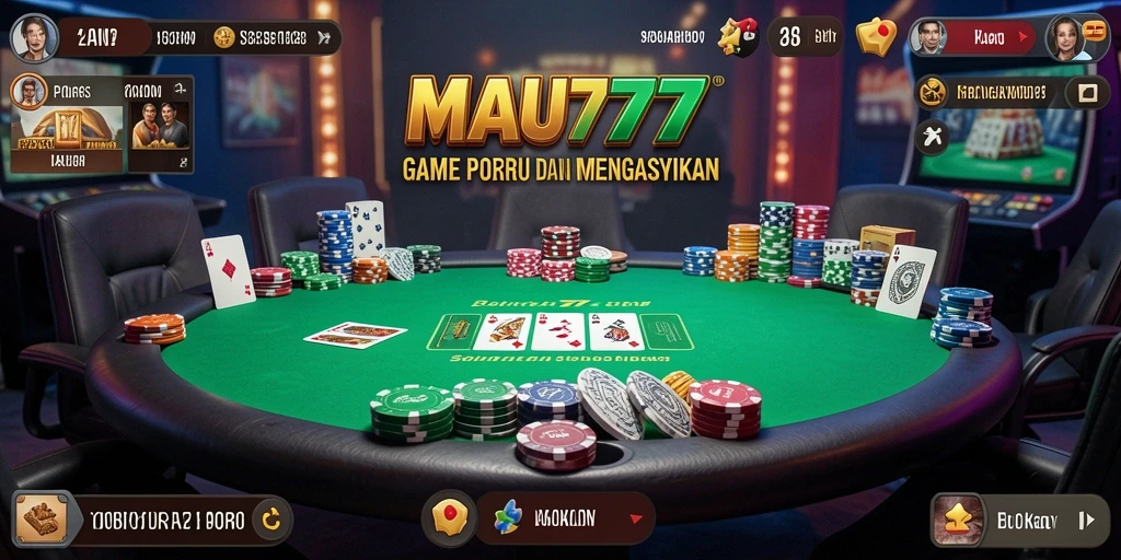 Tampilan gameplay poker yang menarik di MAU777.