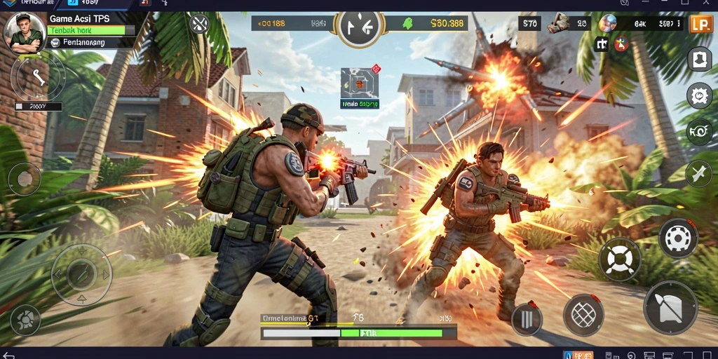 Screenshot gameplay MDG188 yang menunjukkan aksi menembak mendebarkan.