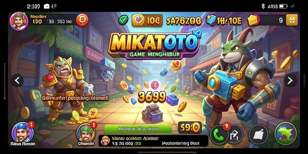 Tampilan gameplay MIKATOTO yang seru dan mengasyikkan untuk dimainkan.