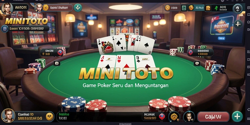Tampilan menarik dari gameplay Poker di MINITOTO.
