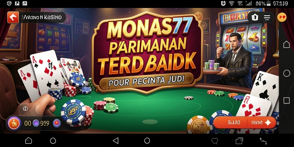Tangkapan layar utama MONAS77 menampilkan gameplay Kasino yang mendebarkan.