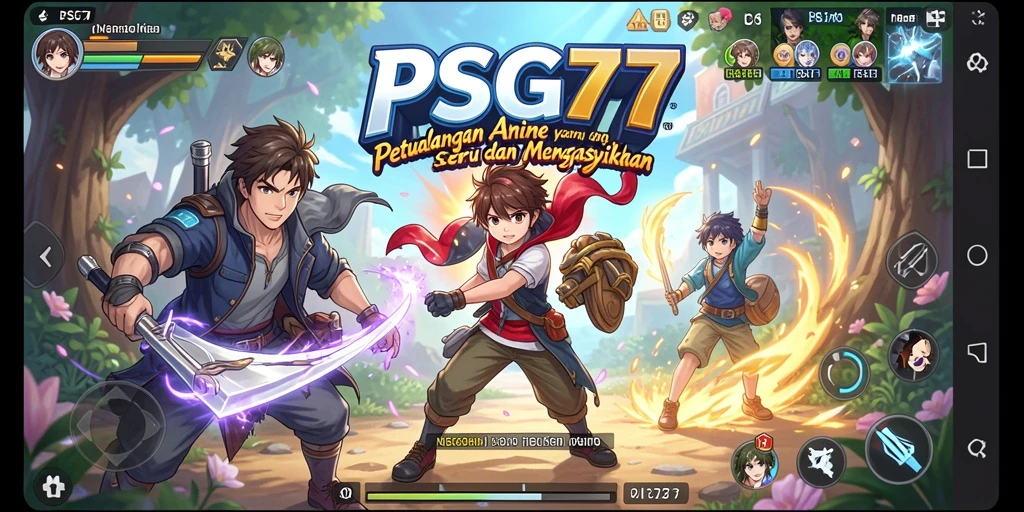Tampilan menawan dari gameplay seru PSG77 penuh aksi anime.