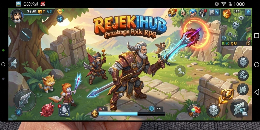 Tampilan menakjubkan dari gameplay RPG di REJEKIHUB.