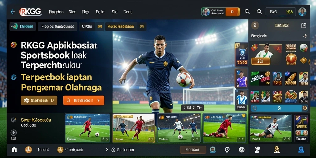 Tangkapan layar utama RKGG menampilkan pilihan taruhan olahraga yang menarik.