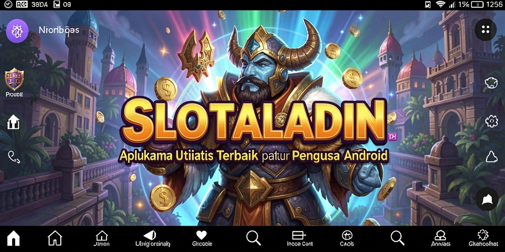 Screenshot utama SLOTALADIN menampilkan fitur optimasi kinerja perangkat.