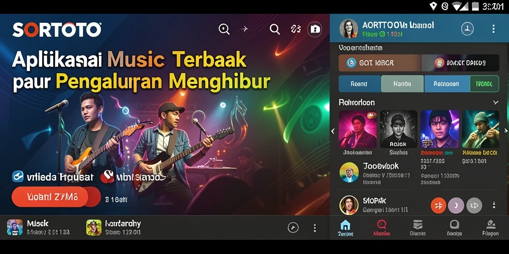 Screenshot gameplay SORTOTO menampilkan pengalaman interaktif musik.