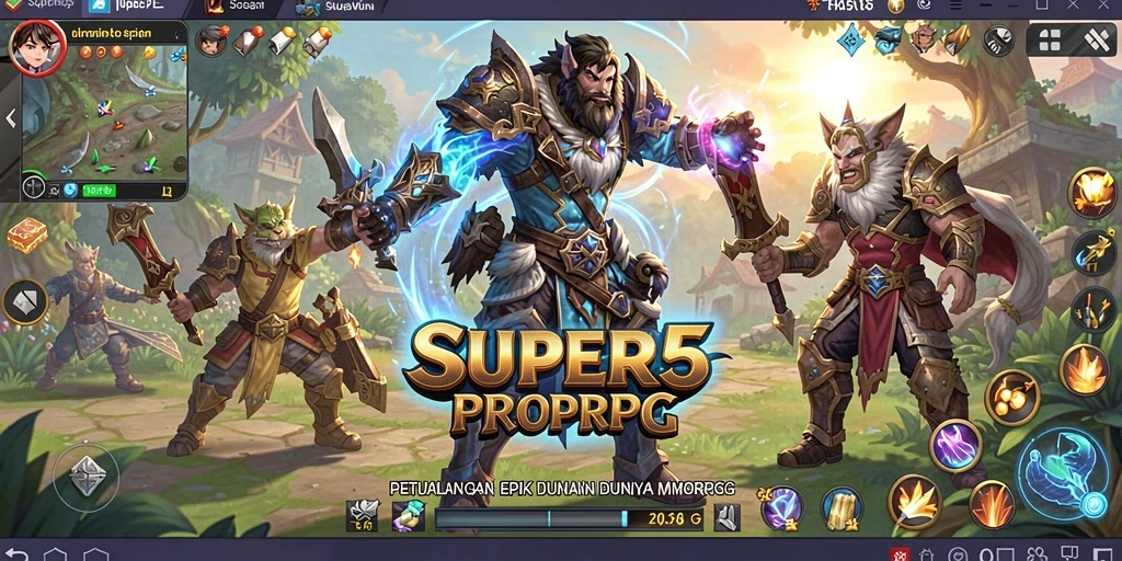 Gameplay epik SUPER5 dengan petualangan menanti di setiap sudut.