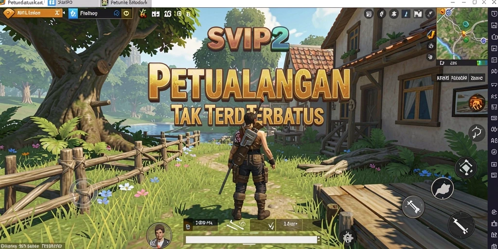 Tangkapan layar gameplay SVIP2 yang menampilkan dunia terbuka yang luas.