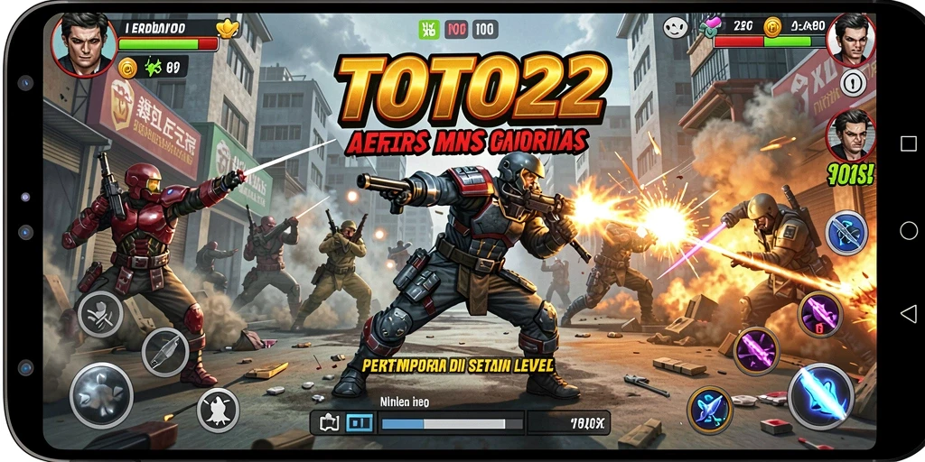 Tangkapan layar utama menampilkan aksi seru di TOTO22.